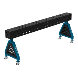 Podpora spawalnicza TRESTLE ECO 2400x200x200 mm - system fi 28 - Siatka DIAGONALNA - Na kołach