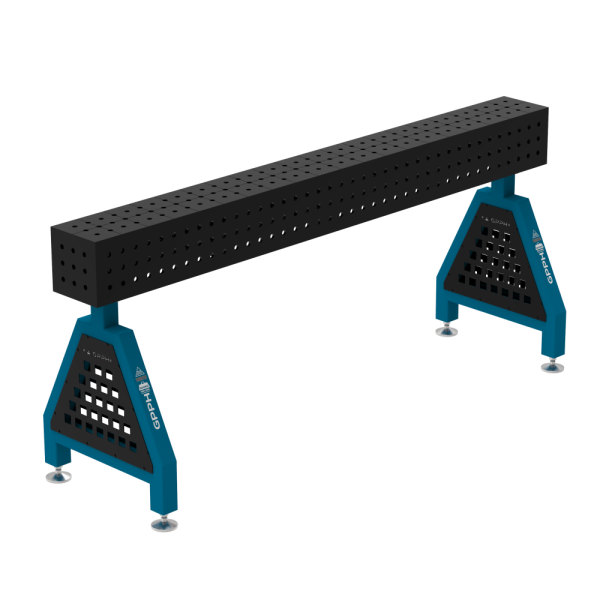 Podpora spawalnicza TRESTLE ECO 2400x200x200 mm - system fi 16 - Siatka 50x50 mm - Na stopach