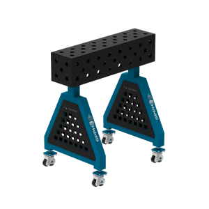 Podpora spawalnicza TRESTLE PRO 800x200x200 mm - system fi 28 - Siatka DIAGONALNA - Na kołach