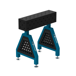 Podpora spawalnicza TRESTLE PRO 800x200x200 mm - system fi 16 - Siatka DIAGONALNA - Na stopach