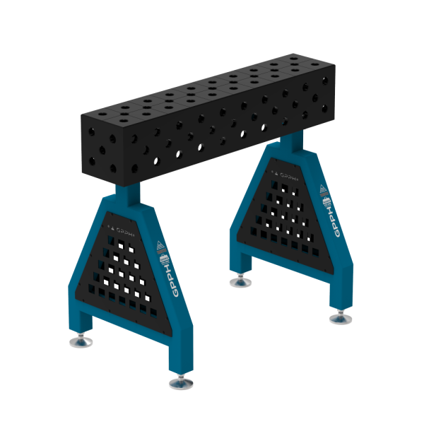 Podpora spawalnicza TRESTLE PRO 1000x200x200 mm - system fi 28 - Siatka DIAGONALNA - Na stopach