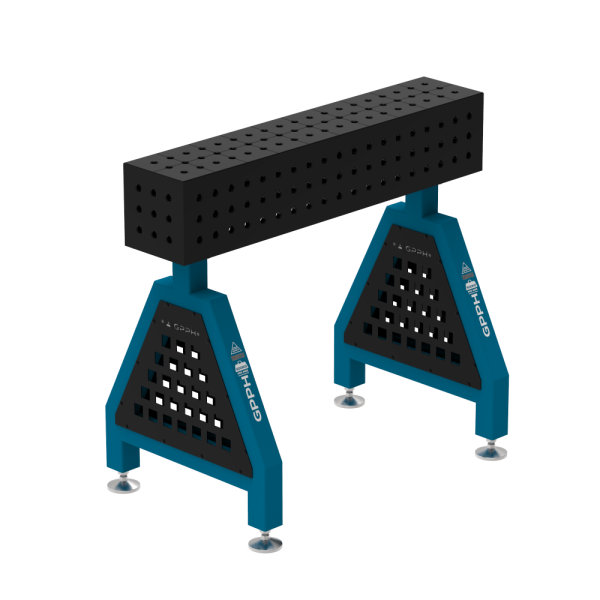 Podpora spawalnicza TRESTLE PRO 1000x200x200 mm - system fi 16 - Siatka 50x50 mm - Na stopach