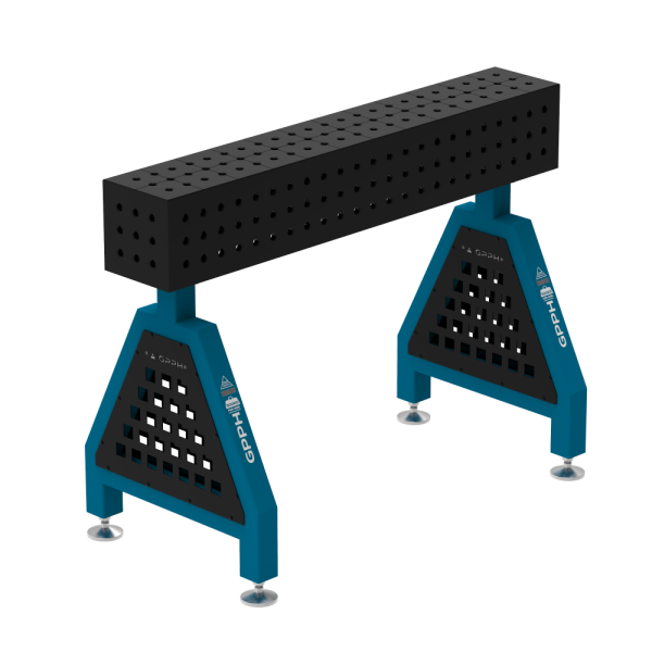 Podpora spawalnicza TRESTLE PRO 1200x200x200 mm - system fi 16 - Siatka 50x50 mm - Na stopach