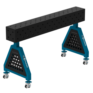 Podpora spawalnicza TRESTLE PRO 1500x200x200 mm - system fi 16 - Siatka DIAGONALNA - Na kołach