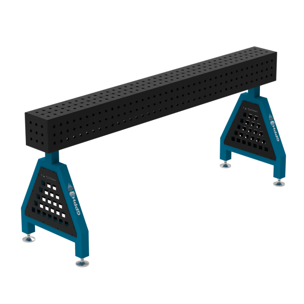 Podpora spawalnicza TRESTLE PRO 2000x200x200 mm - system fi 16 - Siatka 50x50 mm - Na stopach