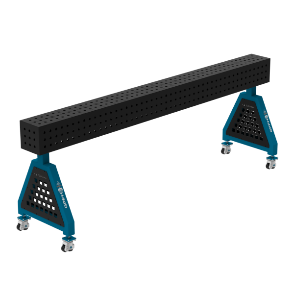 Podpora spawalnicza TRESTLE PRO 2400x200x200 mm - system fi 16 - Siatka 50x50 mm - Na kołach