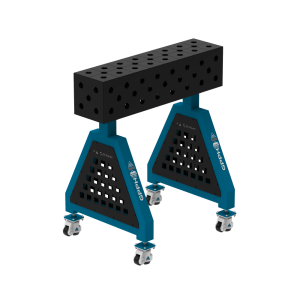 Podpora spawalnicza TRESTLE EXPERT 800x200x200 mm - system fi 28 - Siatka DIAGONALNA - Na kołach
