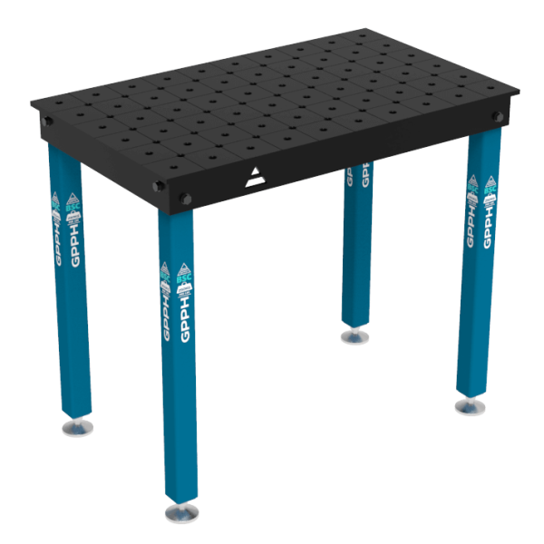 Stół Spawalniczy BASIC Rozmiar - 1000x600mm, System - Φ16, Nogi - Na stopach, Siatka - DIAGONALNA