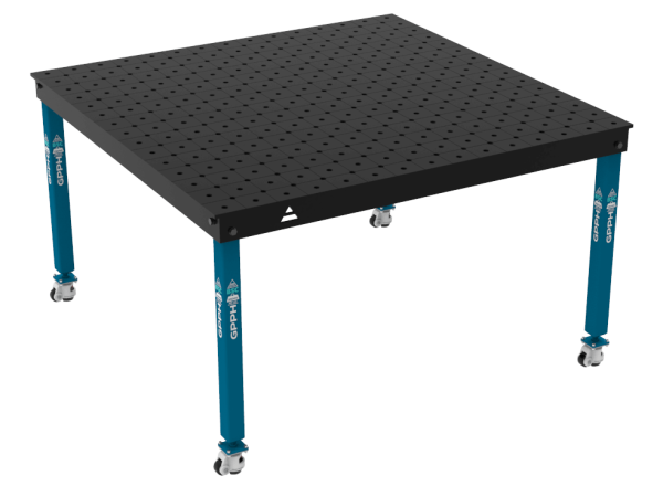 Stół Spawalniczy BASIC Rozmiar - 1500x1480mm, System - Φ16, Nogi - Na kołach, Siatka - DIAGONALNA