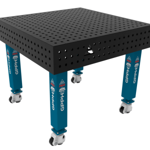 Stół Spawalniczy PRO Rozmiar - 1000x1000mm, Siatka - 50x50mm, System - Φ16, Nogi - Na kołach
