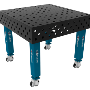 Stół Spawalniczy PRO Rozmiar - 1000x1000mm, Siatka - 100x100mm, System - Φ28, Nogi - Na kołach
