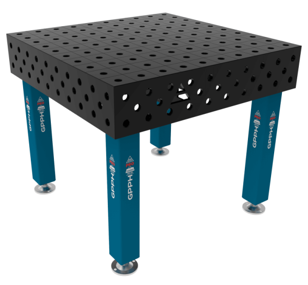 Stół Spawalniczy PRO Rozmiar - 1000x1000mm, Siatka - 100x100mm, System - Φ28, Nogi - Na stopach