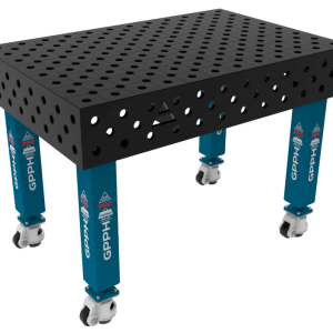 Stół Spawalniczy PRO Rozmiar - 1200x800mm, System - Φ28, Nogi - Na kołach, Siatka - DIAGONALNA