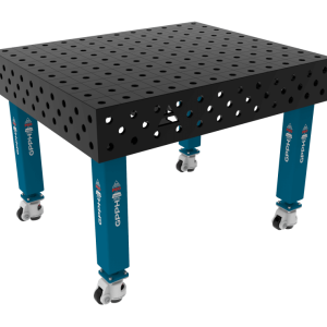 Stół Spawalniczy PRO Siatka - 100x100mm, System - Φ28, Rozmiar - 1200x1200mm, Nogi - Na kołach
