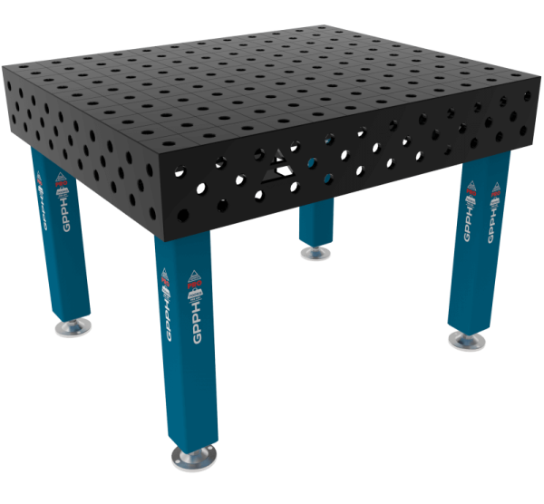 Stół Spawalniczy PRO Siatka - 100x100mm, System - Φ28, Rozmiar - 1200x1200mm, Nogi - Na stopach