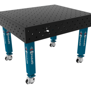 Stół Spawalniczy PRO Siatka - 100x100mm, System - Φ16, Rozmiar - 1200x1200mm, Nogi - Na kołach