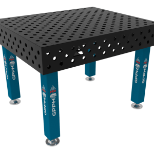 Stół Spawalniczy PRO Siatka - DIAGONALNA, System - Φ28, Rozmiar - 1200x1200mm, Nogi - Na stopach