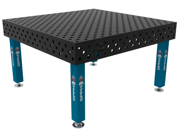 Stół Spawalniczy PRO System - Φ28, Rozmiar - 1500x1480mm, Nogi - Na stopach, Siatka - DIAGONALNA