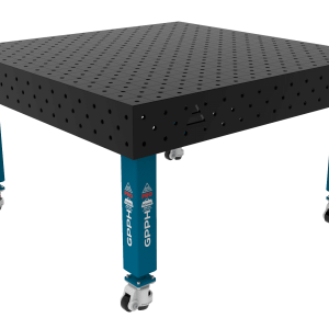 Stół Spawalniczy PRO System - Φ16, Rozmiar - 1500x1480mm, Nogi - Na kołach, Siatka - DIAGONALNA