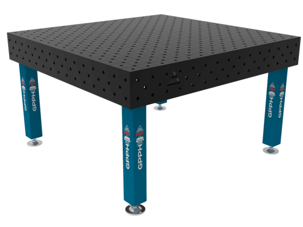 Stół Spawalniczy PRO System - Φ16, Rozmiar - 1500x1480mm, Nogi - Na stopach, Siatka - DIAGONALNA