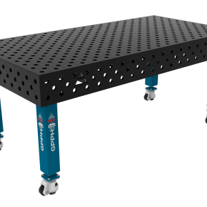 Stół Spawalniczy PRO System - Φ28, Rozmiar - 2000x1000mm, Nogi - Na kołach, Siatka - DIAGONALNA