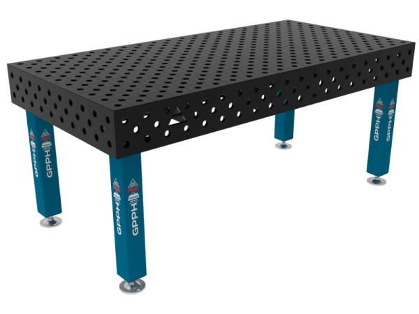 Stół Spawalniczy PRO System - Φ28, Rozmiar - 2000x1000mm, Nogi - Na stopach, Siatka - DIAGONALNA