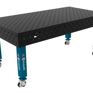 Stół Spawalniczy PRO System - Φ16, Rozmiar - 2000x1000mm, Nogi - Na kołach, Siatka - DIAGONALNA