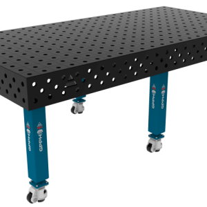 Stół Spawalniczy PRO Siatka - 100x100mm, System - Φ28, Rozmiar - 2400x1200mm, Nogi - Na kołach