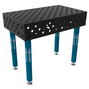 Stół Spawalniczy ECO Rozmiar - 1000x600mm, Siatka - DIAGONALNA, System - Φ28, Nogi - Na stopach