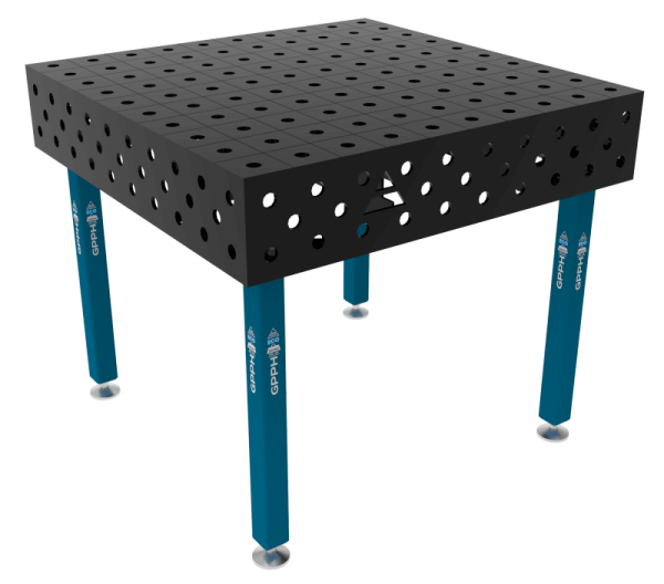 Stół Spawalniczy ECO Rozmiar - 1000x1000mm, Siatka - 100x100mm, System - Φ28, Nogi - Na stopach