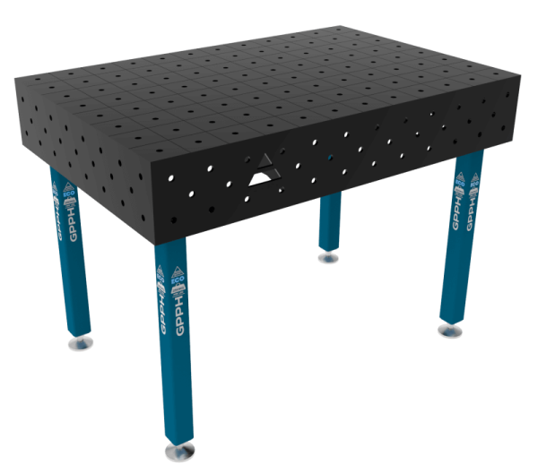 Stół Spawalniczy ECO Rozmiar - 1200x800mm, Siatka - 100x100mm, System - Φ16, Nogi - Na stopach