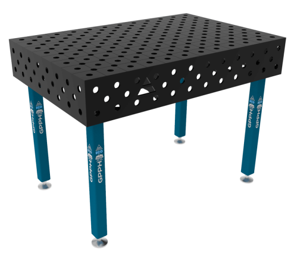 Stół Spawalniczy ECO Rozmiar - 1200x800mm, Siatka - DIAGONALNA, System - Φ28, Nogi - Na stopach