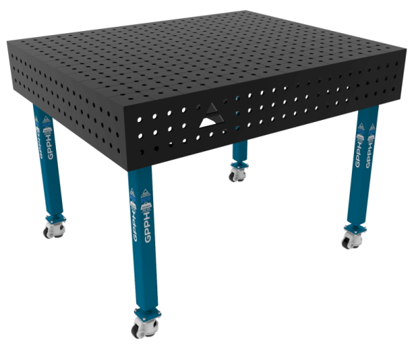 Stół Spawalniczy ECO Rozmiar - 1200x1000mm, Siatka - 50x50mm, System - Φ16, Nogi - Na kołach