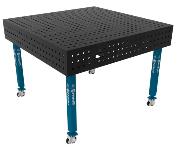 Stół Spawalniczy ECO Rozmiar - 1200x1200mm, Siatka - 50x50mm, System - Φ16, Nogi - Na kołach
