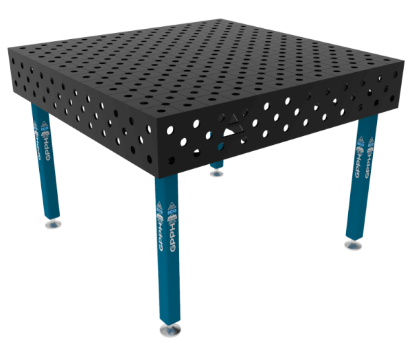 Stół Spawalniczy ECO Rozmiar - 1200x1200mm, Siatka - DIAGONALNA, System - Φ28, Nogi - Na stopach