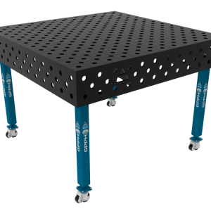 Stół Spawalniczy ECO Rozmiar - 1200x1200mm, Siatka - DIAGONALNA, System - Φ28, Nogi - Na kołach