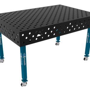 Welding table ECO Size - 1500x1000mm, Grid - DIAGONAL, System - Φ28, Legs - On wheels