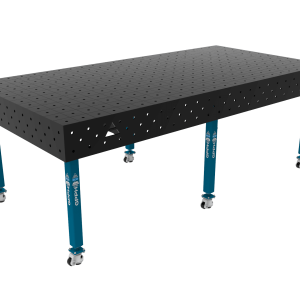 Stół Spawalniczy ECO Rozmiar - 2400x1200mm, Siatka - 100x100mm, System - Φ16, Nogi - Na kołach