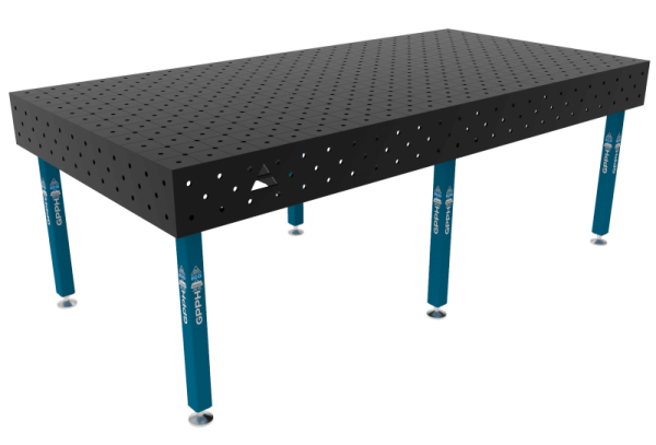 Stół Spawalniczy ECO Rozmiar - 2400x1200mm, Siatka - DIAGONALNA, System - Φ16, Nogi - Na stopach