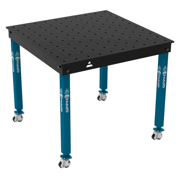 Stół Spawalniczy BASIC Rozmiar - 1000x1000mm, Siatka - 100x100mm, System - Φ16, Nogi - Na kołach
