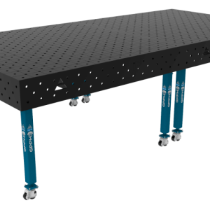 Stół Spawalniczy ECO Rozmiar - 3000x1480mm, Siatka - DIAGONALNA, System - Φ16, Nogi - Na kołach