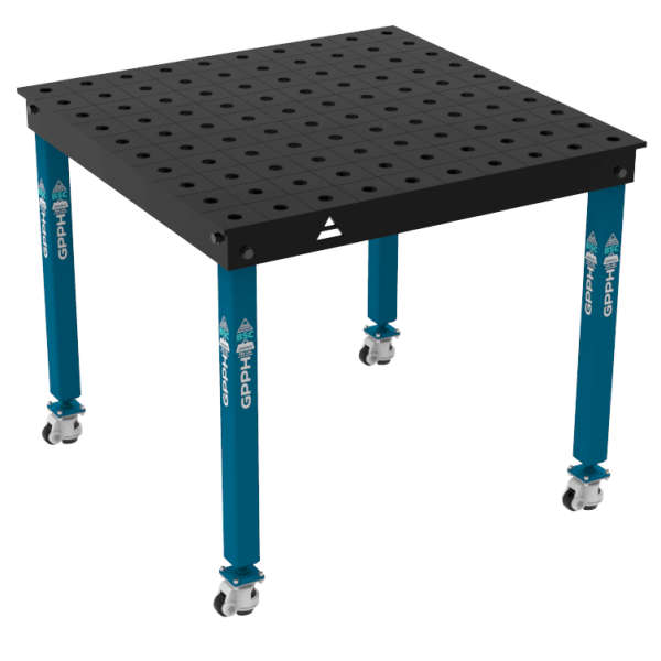 Stół Spawalniczy BASIC Rozmiar - 1000x1000mm, Siatka - 100x100mm, System - Φ28, Nogi - Na kołach