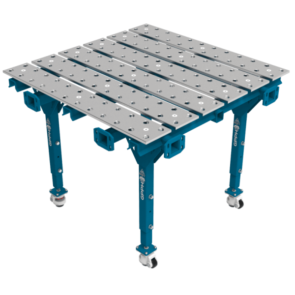 Modułowy Stół Spawalniczy Pojedynczy 1200x1200 mm system 28 siatka 100x100mm