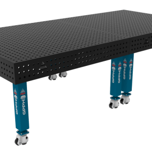 Stół Spawalniczy PRO Rozmiar - 3000x1480mm, Siatka - 50x50mm, System - Φ16, Nogi - Na kołach