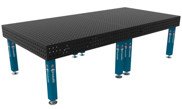 Stół Spawalniczy PRO Rozmiar - 3000x1480mm, Siatka - 50x50mm, System - Φ16, Nogi - Na stopach