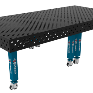 Stół Spawalniczy PRO Rozmiar - 3000x1480mm, Siatka - DIAGONALNA, System - Φ28, Nogi - Na kołach
