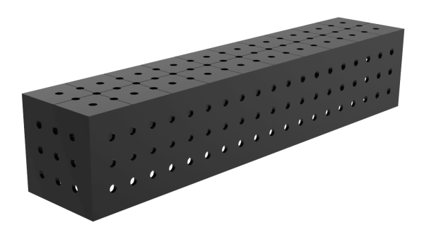 Łącznik, kostka 1000x200x200mm, Siatka - 50x50mm, System - Φ16, Dla stołu - ECO