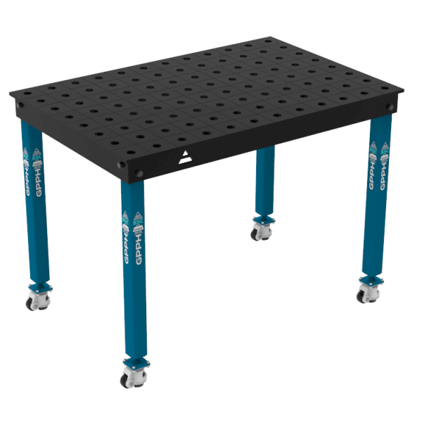 Stół Spawalniczy BASIC Rozmiar - 1200x800mm, Siatka - 100x100mm, System - Φ28, Nogi - Na kołach