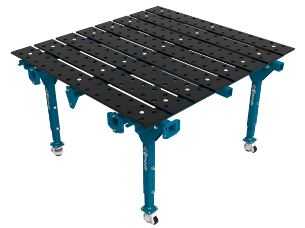 Modułowy Stół Spawalniczy Pojedynczy 1600x1500 mm system 28mm, siatka 100x100, azotowany