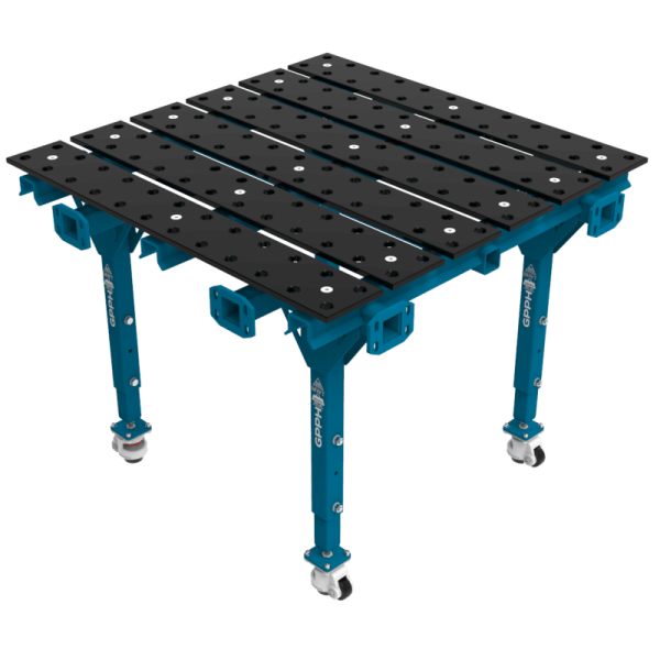 Modułowy Stół Spawalniczy Pojedynczy Azotowany 1200x1200 mm system 28 siatka 100x100mm